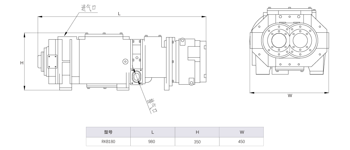 RKB0180干式螺桿真空泵